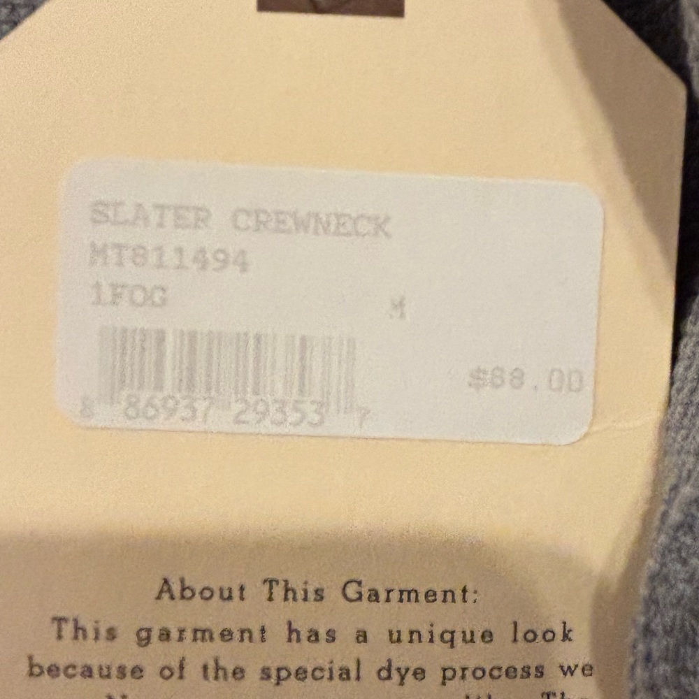 Splendid Men's Two-Tone Gray Crewneck Sweater NWT M - Picture 3 of 4